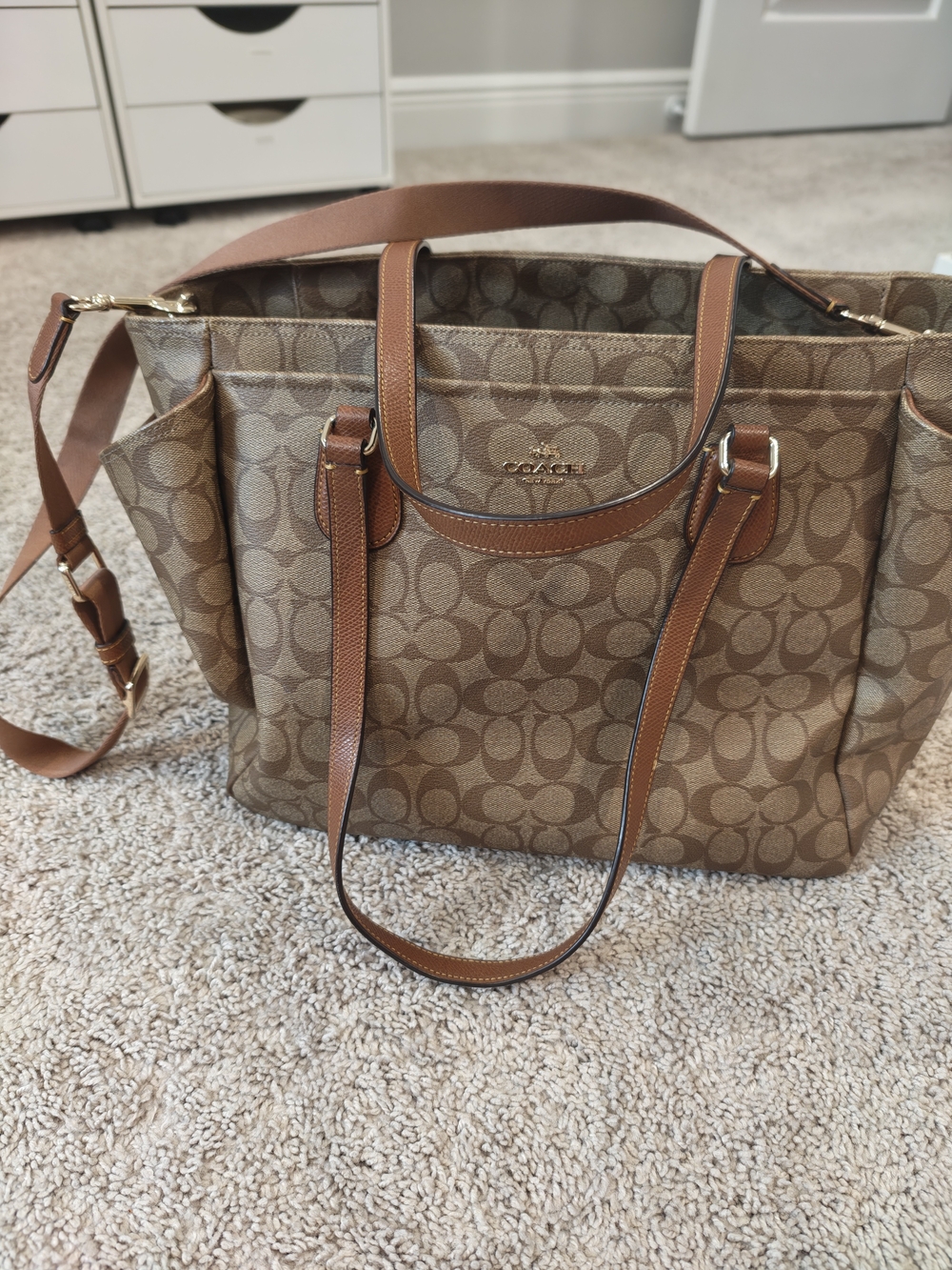 Coach Signature Canvas Tote Bag in Brown - Picture 2 of 6